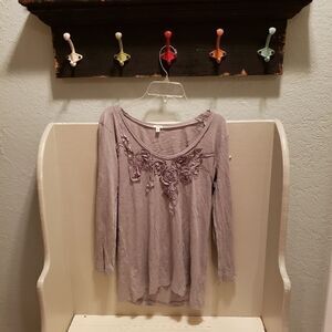 J Crew Top Soutache Silk Rosettes sz M